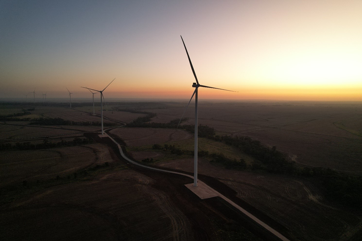 Dulacca Wind Farm at Sunrise