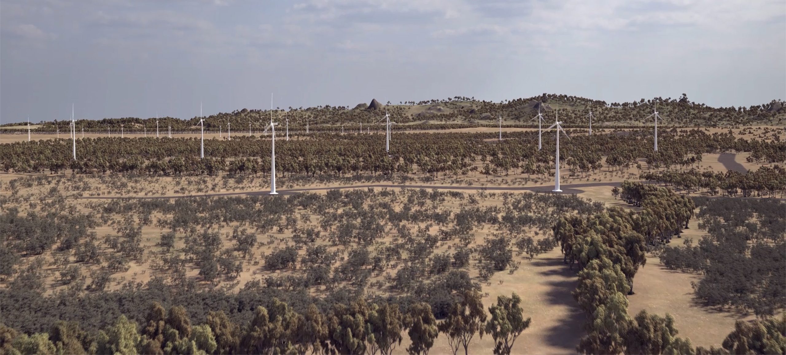 Artist impression of MacIntyre Wind Farm